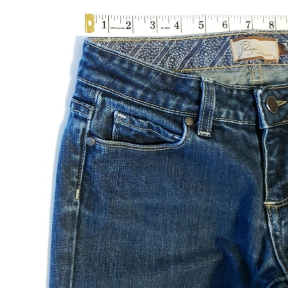 Paige BLUE HEIGHTS Dark Slim Straight Jeans 26 - Picture 2 of 8